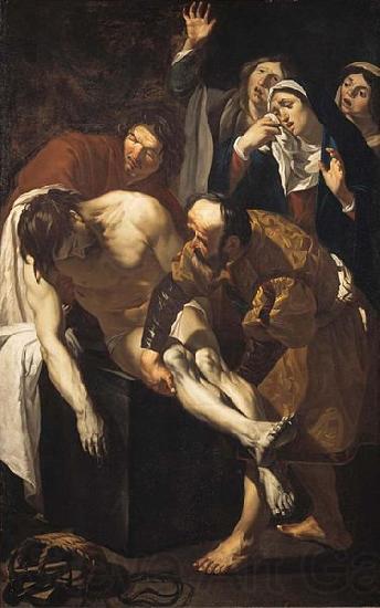 Dirck van Baburen Descent from the cross or lamentation France oil painting art